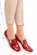 ESPADRILE ROSII PIELE NATURALA LACUITA VIRA