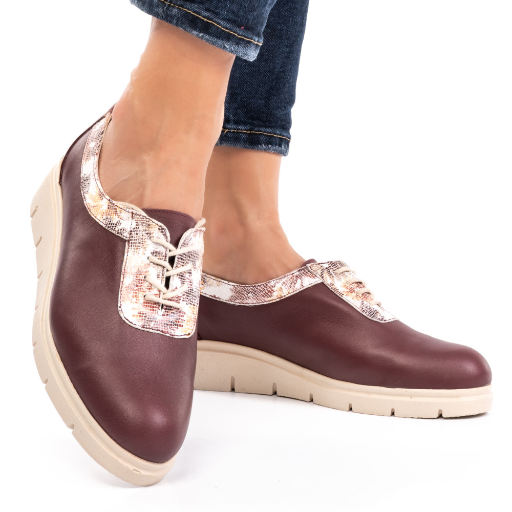 PANTOFI BORDO PIELE NATURALA 2S77030
