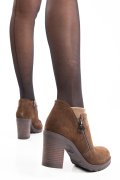 U.S. POLO ASSN, BOTINE FEMEI BROWN SUEDE ERFUTR