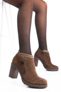 U.S. POLO ASSN, BOTINE FEMEI BROWN SUEDE ERFUTR