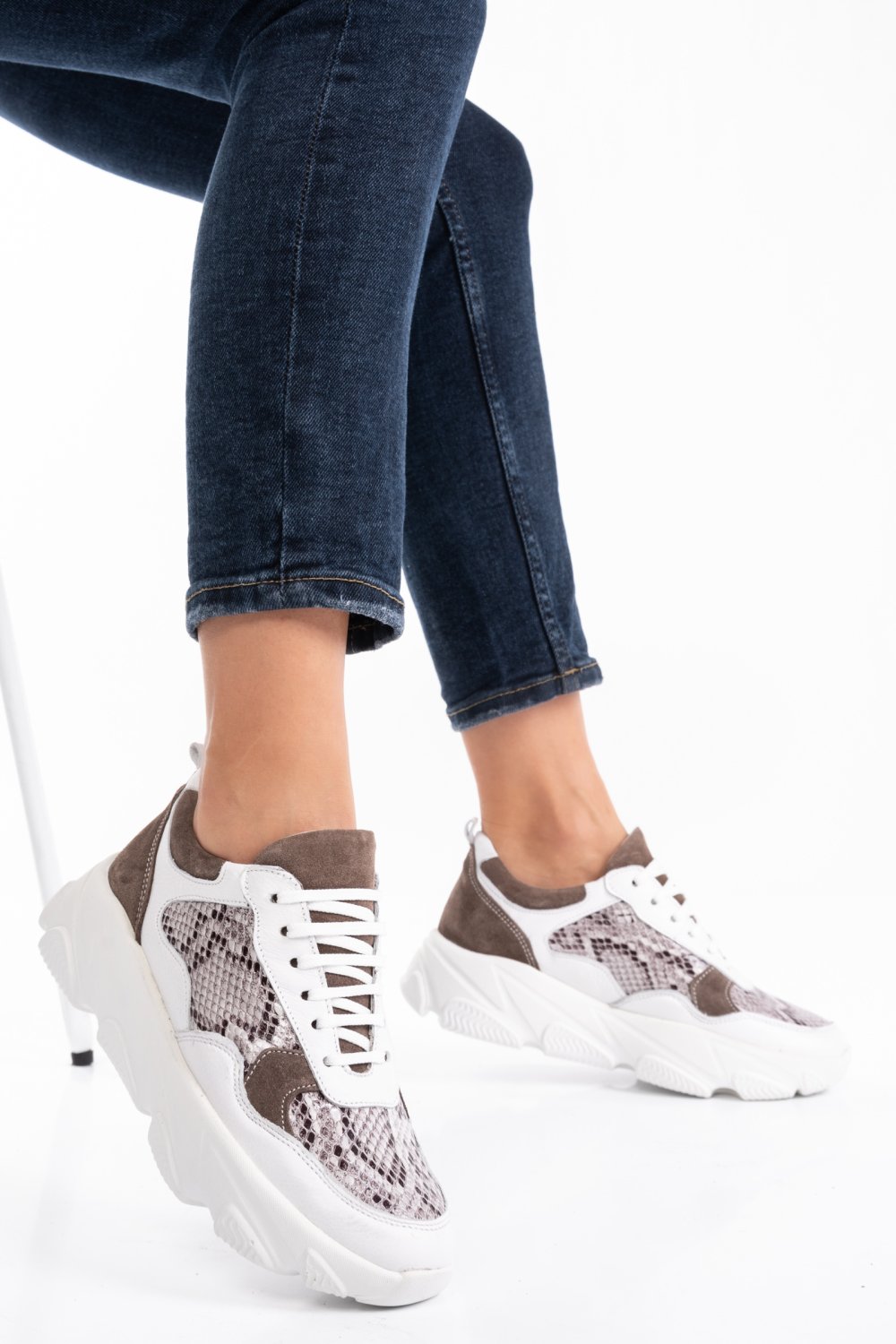 PANTOFI SPORT ALB MARO PIELE NATURALA 2S7711606NP-CRO