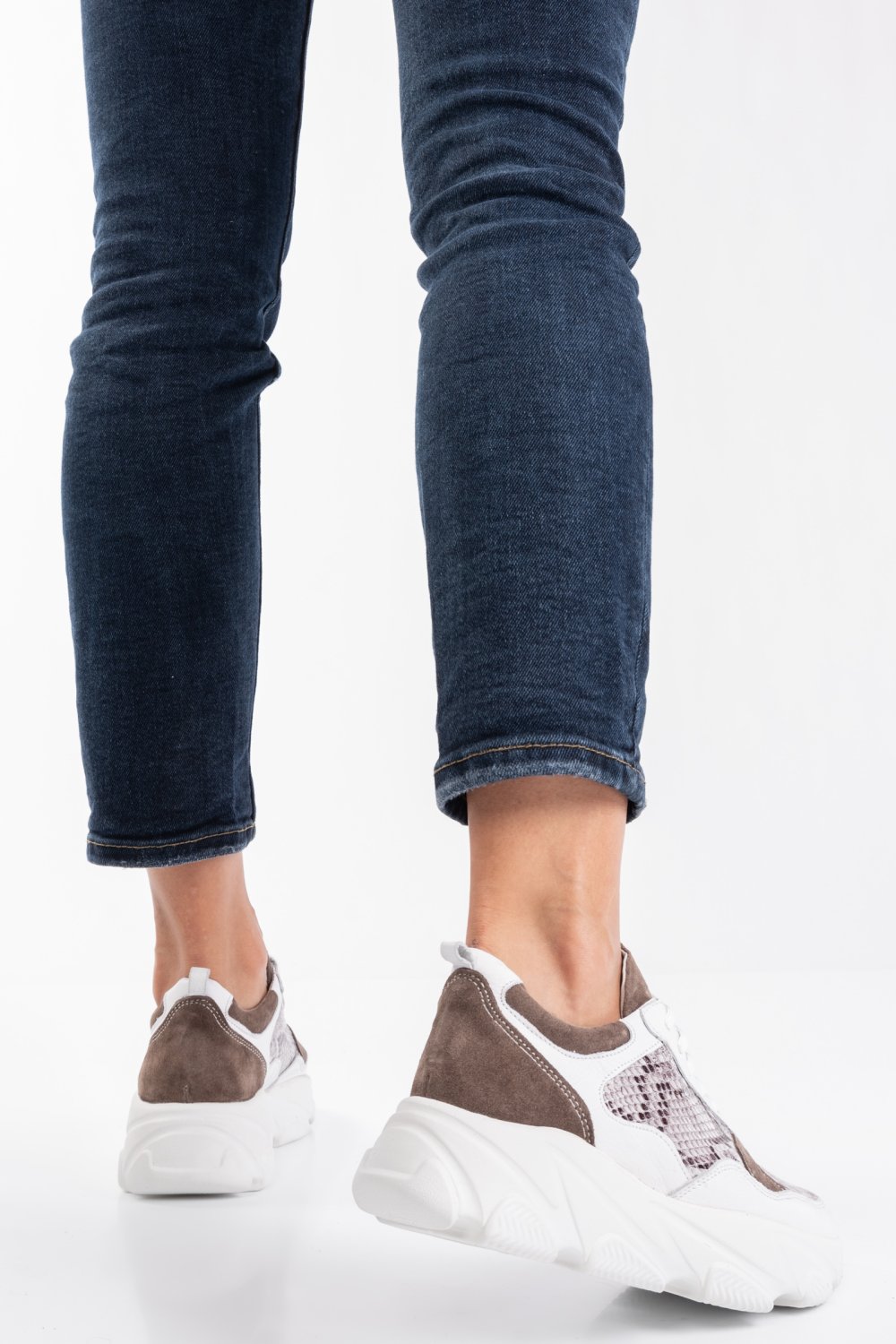 PANTOFI SPORT ALB MARO PIELE NATURALA 2S7711606NP-CRO