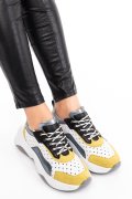 PANTOFI SPORT ALB GALBEN PIELE NATURALA 2S7711621NP
