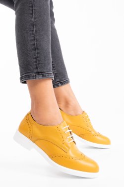 PANTOFI GALBENI PIELE NATURTALA 2SP11698NP