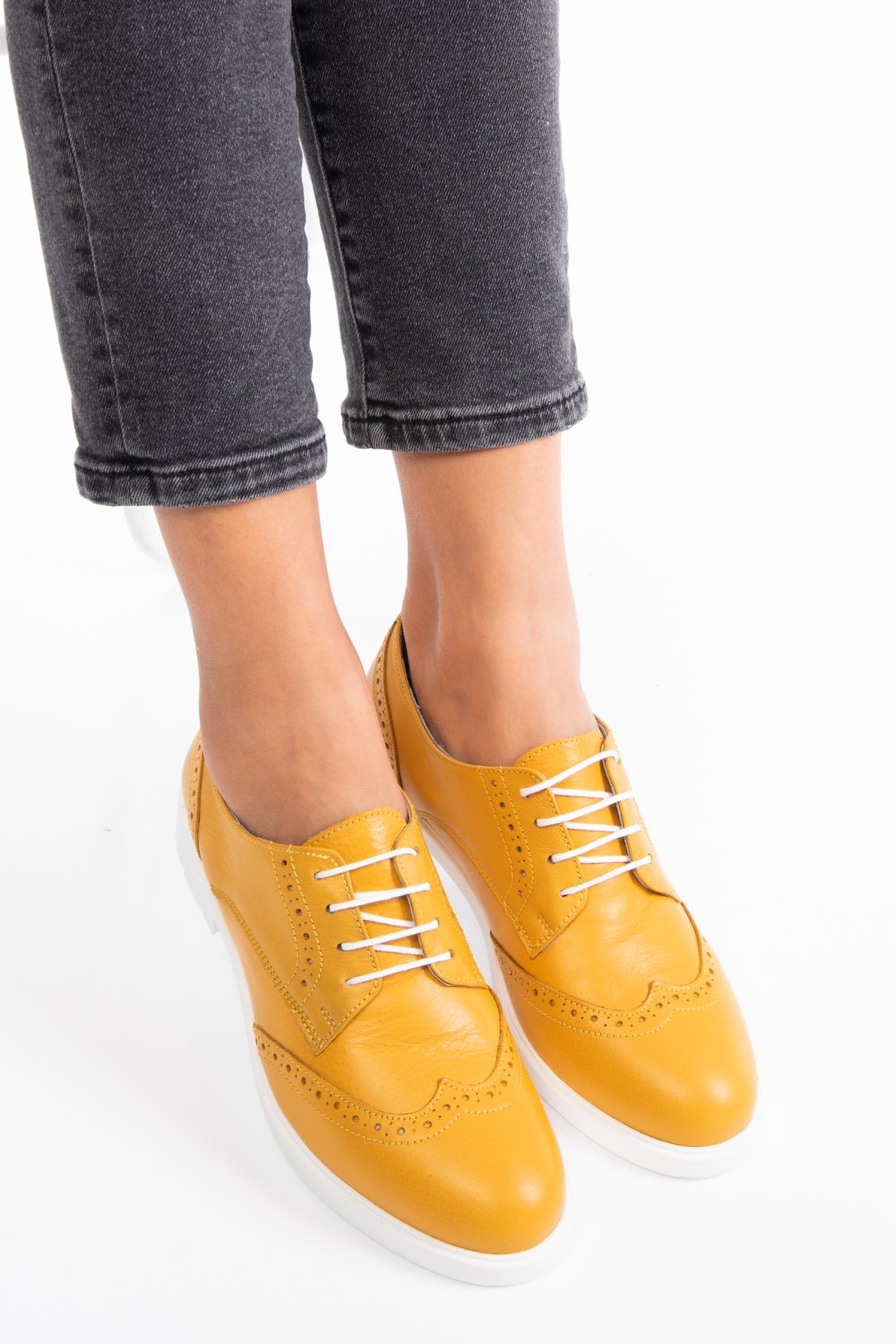 PANTOFI GALBENI PIELE NATURALA 2SP11698NP