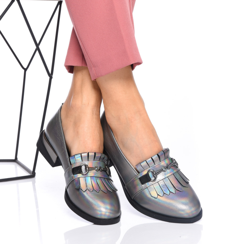 PANTOFI GRI PIELE NATURALA 2S7711695HOR