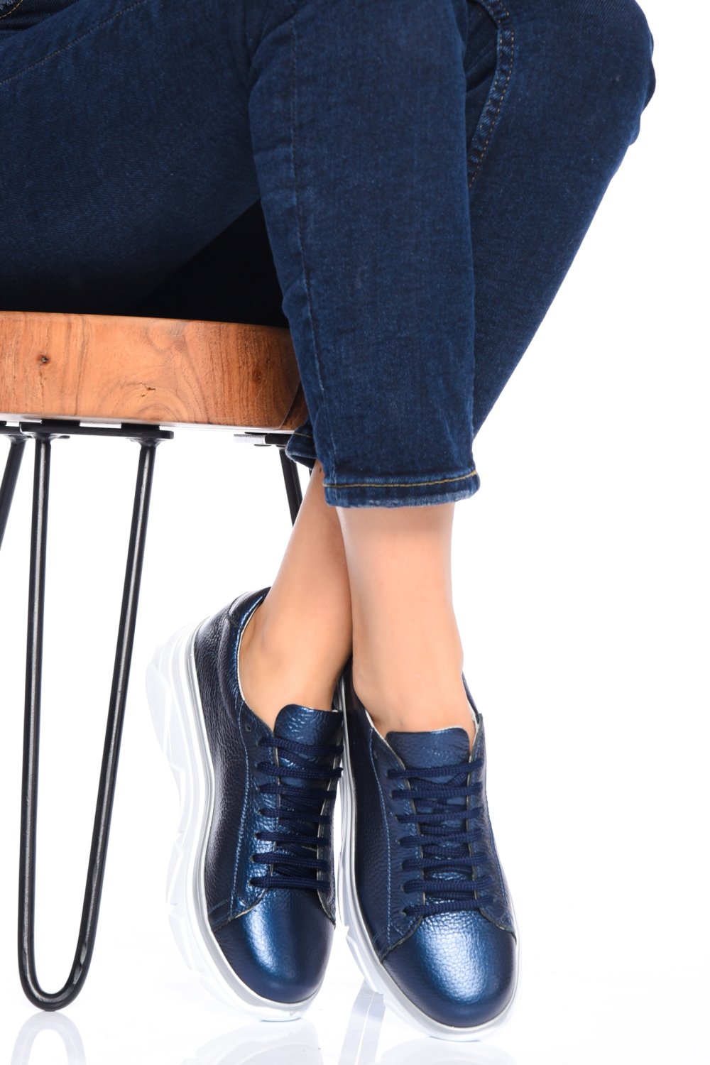 PANTOFI SPORT BLEUMARIN ARGINTIU PIELE NATURALA 2S7701677MIM