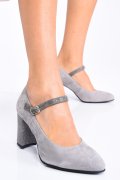 PANTOFI GRI PIELE NATURALA INTOARSA 3S77017