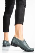 PANTOFI VERDE INCHIS PIELE NATURALA 2S77024