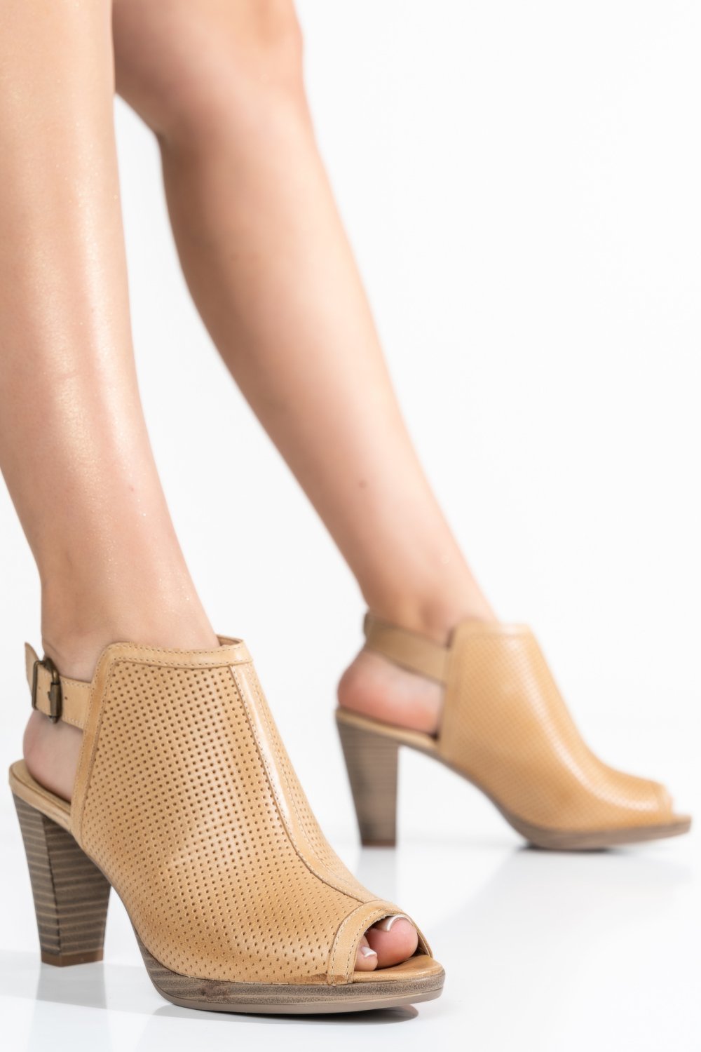 SANDALE BEJ PIELE NATURALA 5S77265