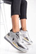 U.S. POLO ASSN, PANTOFI SPORT SILVER BLACK AMY