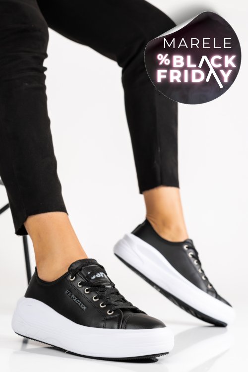 U.s. polo assn, pantofi sport black cleme