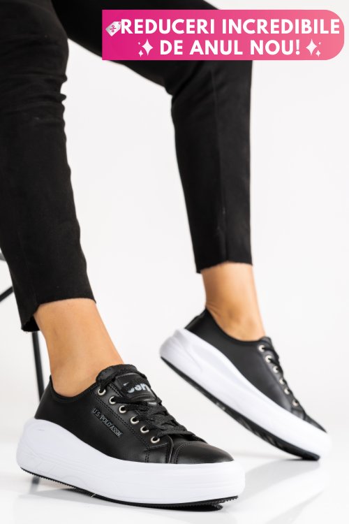 U.s. polo assn, pantofi sport black cleme