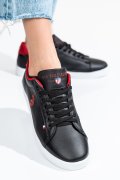 U.S. POLO ASSN, PANTOFI SPORT BLACK-RED FRANCO-GSN
