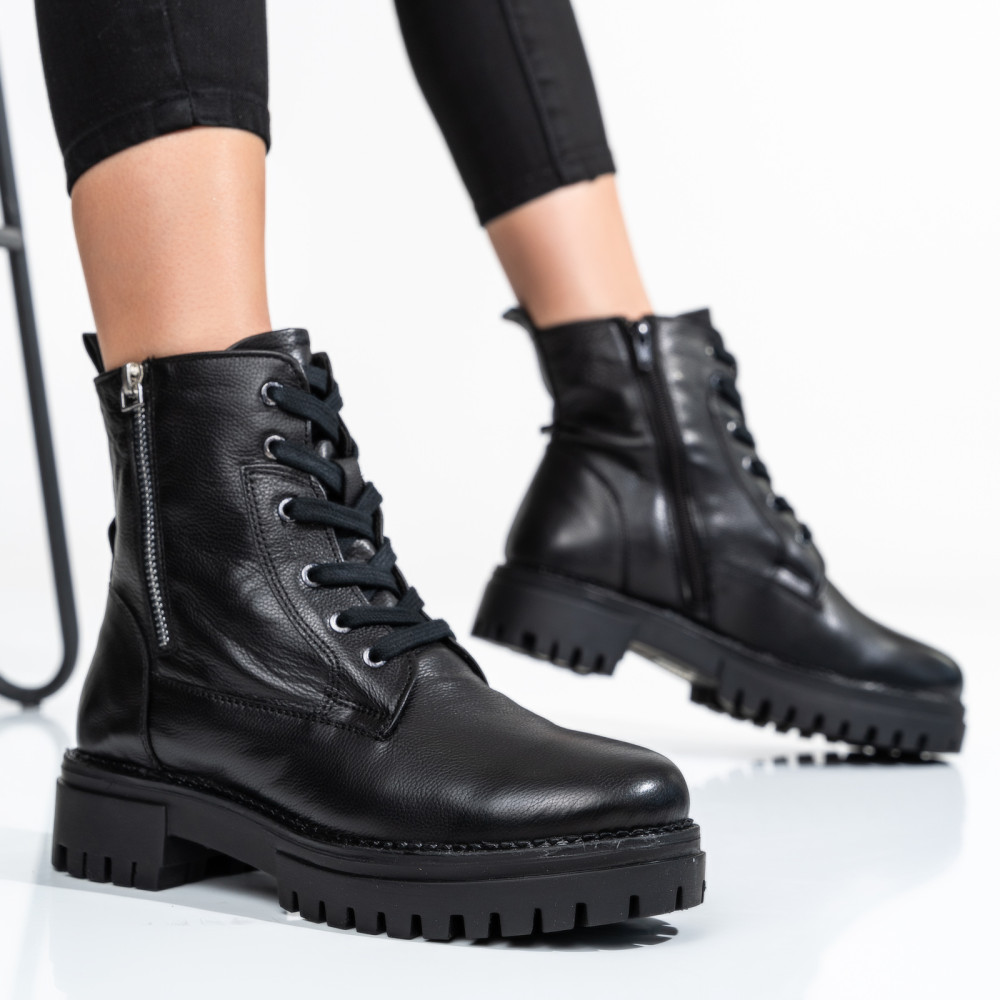 GHETE DAMA PIELE NATURALA NEGRE 9S77380