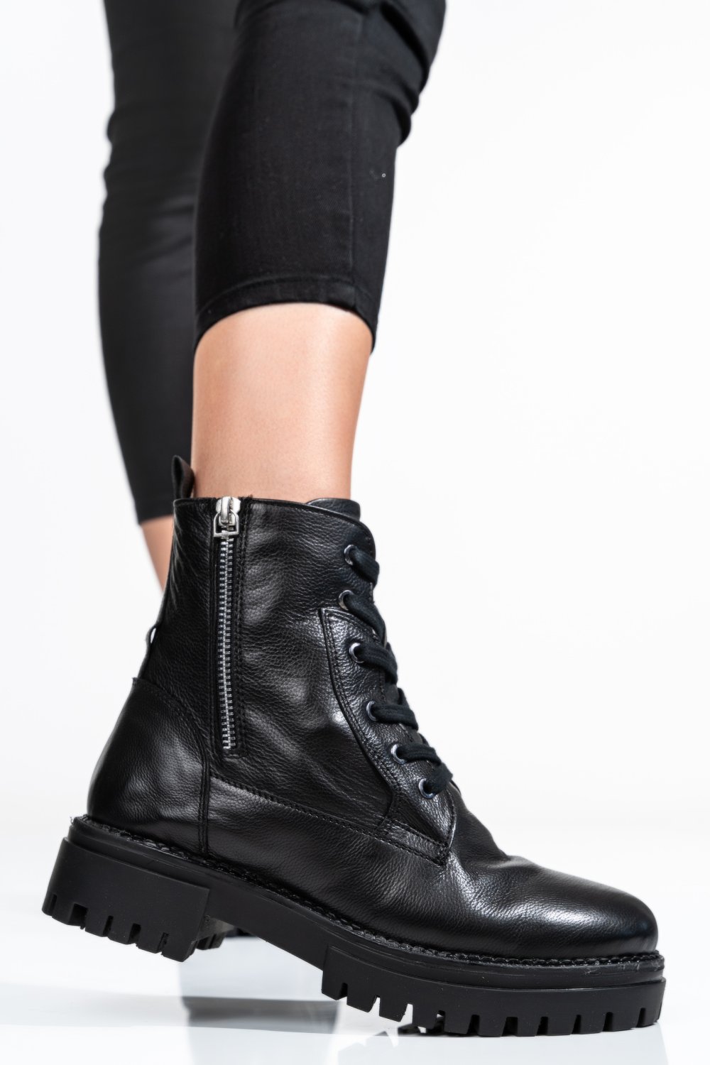 GHETE DAMA PIELE NATURALA NEGRE 9S77380