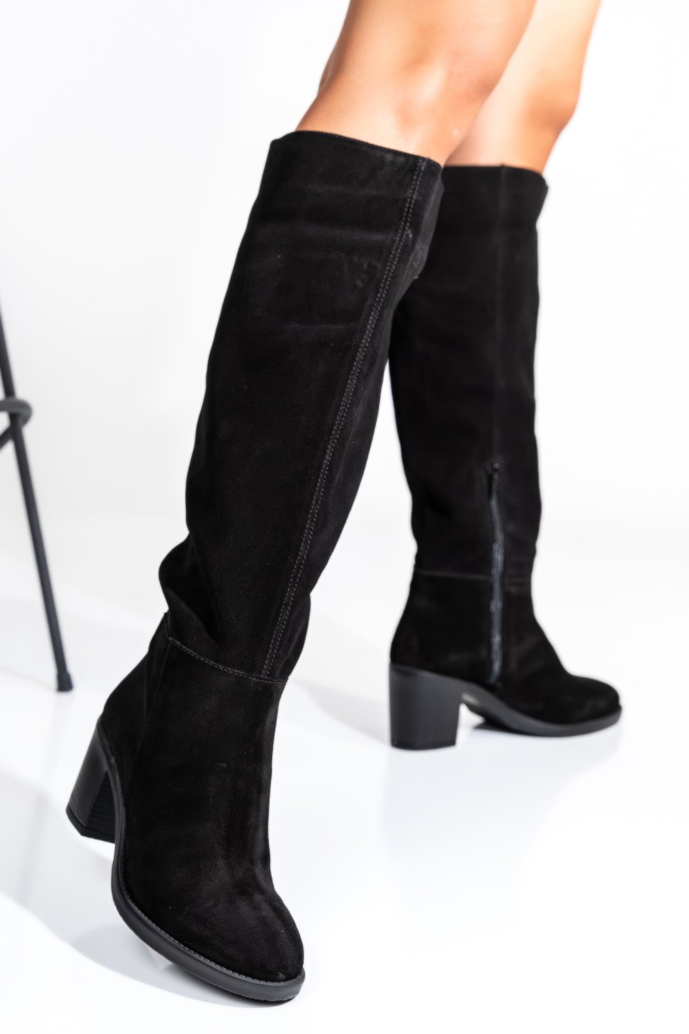 CIZME DAMA PIELE NATURALA INTOARSA NEGRE 9S77K5030