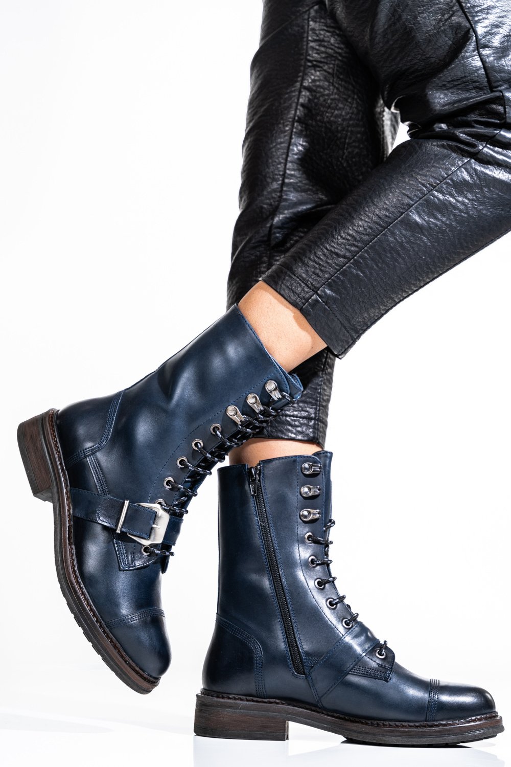 GHETE DAMA PIELE NATURALA BLEUMARIN 1S7756