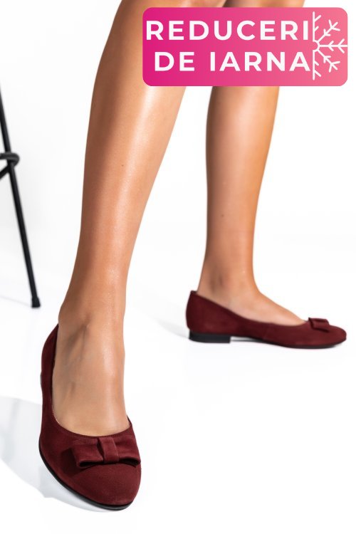 Balerini visinii piele naturala intoarsa 4pc50c