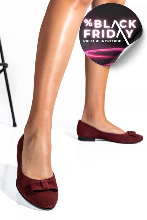 Balerini visinii piele naturala intoarsa 4pc50c