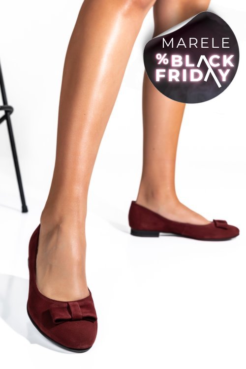 Balerini visinii piele naturala intoarsa 4pc50c