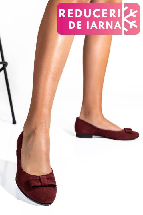 Balerini visinii piele naturala intoarsa 4pc50c