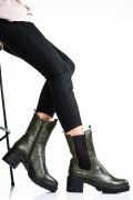 GHETE DAMA PIELE NATURALA VERZI TOC MIC 8S77799