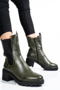 GHETE DAMA PIELE NATURALA VERZI TOC MIC 8S77799