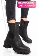 GHETE DAMA DE IARNA PIELE NATURALA BLACK NABUK 8S77799