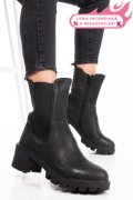 GHETE DAMA DE IARNA PIELE NATURALA BLACK NABUK 8S77799