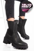 GHETE DAMA DE IARNA PIELE NATURALA BLACK NABUK 8S77799