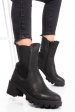 Ghete dama de iarna piele naturala black nabuk 8s77799