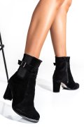 BOTINE DAMA PIELE NATURALA INTOARSA NEGRE 7S7770