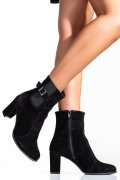 BOTINE DAMA PIELE NATURALA INTOARSA NEGRE 7S7770