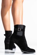 BOTINE DAMA PIELE NATURALA INTOARSA NEGRE 7S7770