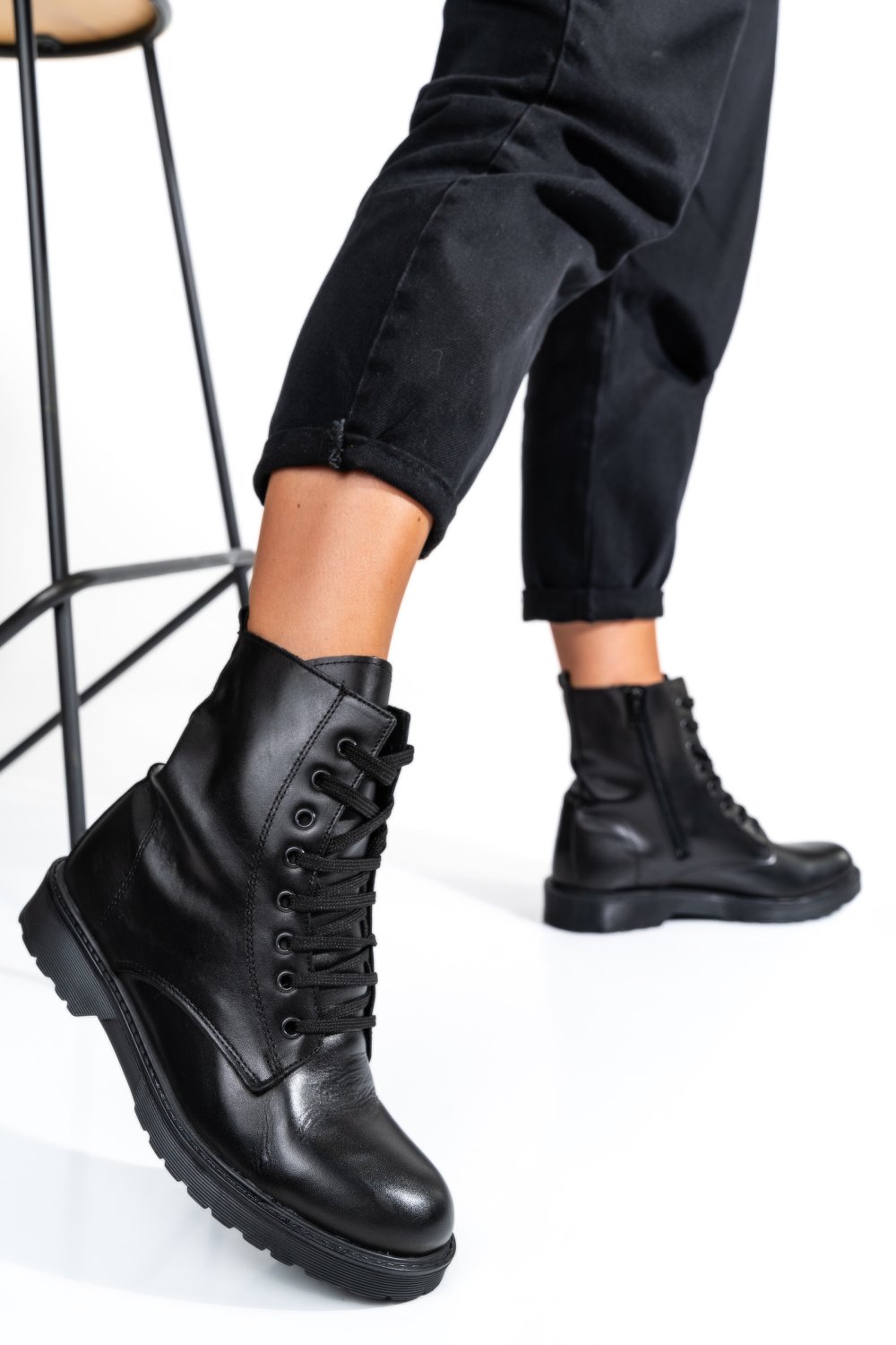 GHETE DAMA PIELE NATURALA NEGRE 3S7700DOD