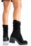 GHETE DAMA PIELE NATURALA INTOARSA NEGRE 222843SP