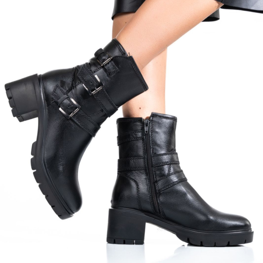 GHETE DAMA PIELE NATURALA NEGRE TOC MIC 7S77768
