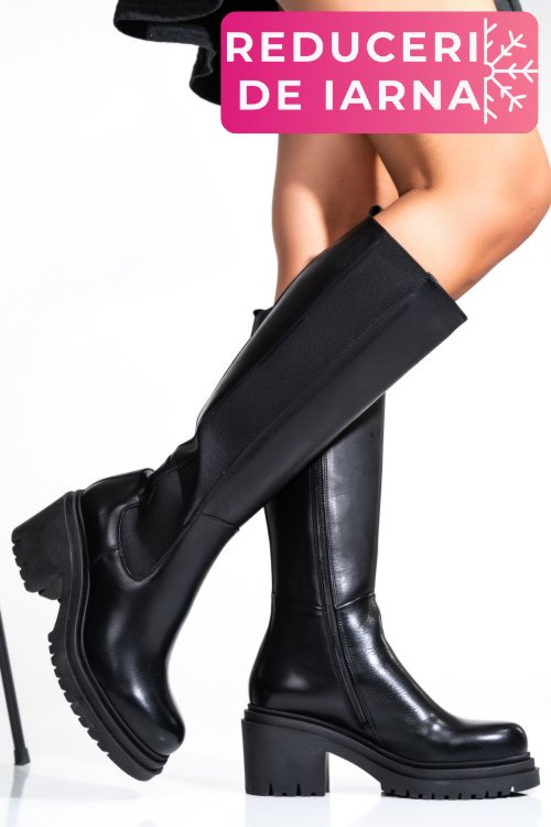 Cizme dama piele naturala  negre 1s771347594