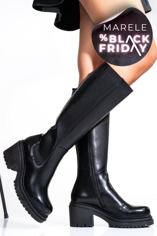 Cizme dama piele naturala  negre 1s771347594