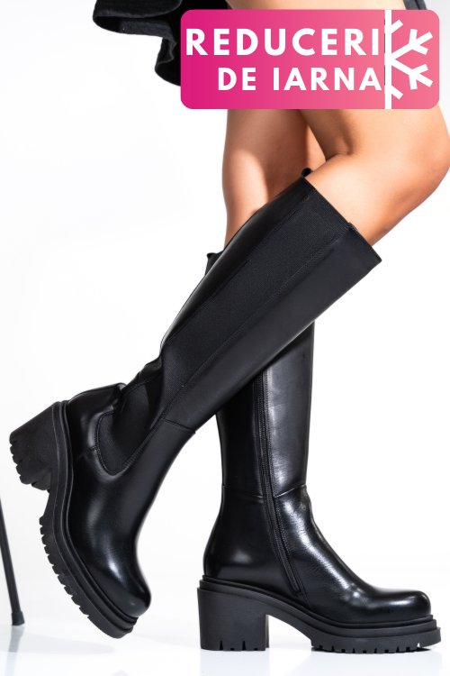 Cizme dama piele naturala  negre 1s771347594