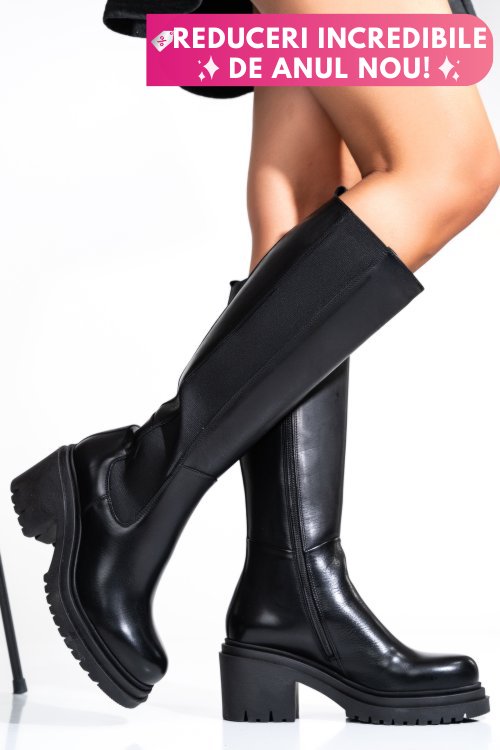 Cizme dama piele naturala  negre 1s771347594