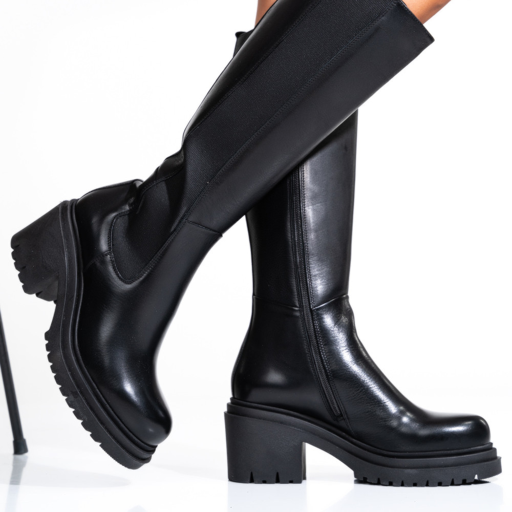 CIZME DAMA PIELE NATURALA  NEGRE 1S771347594
