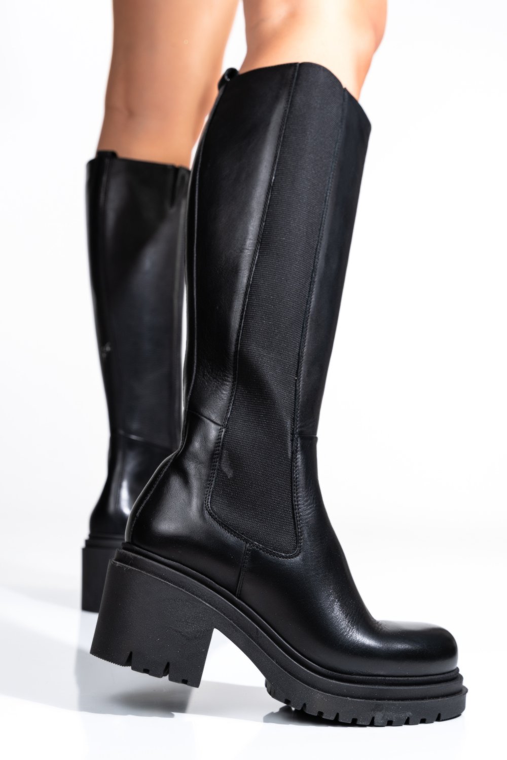 CIZME DAMA PIELE NATURALA  NEGRE 1S771347594