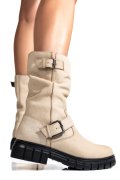 CIZME FEMEI CAPTUSITE PIELE NATURALA BEJ 7S77902