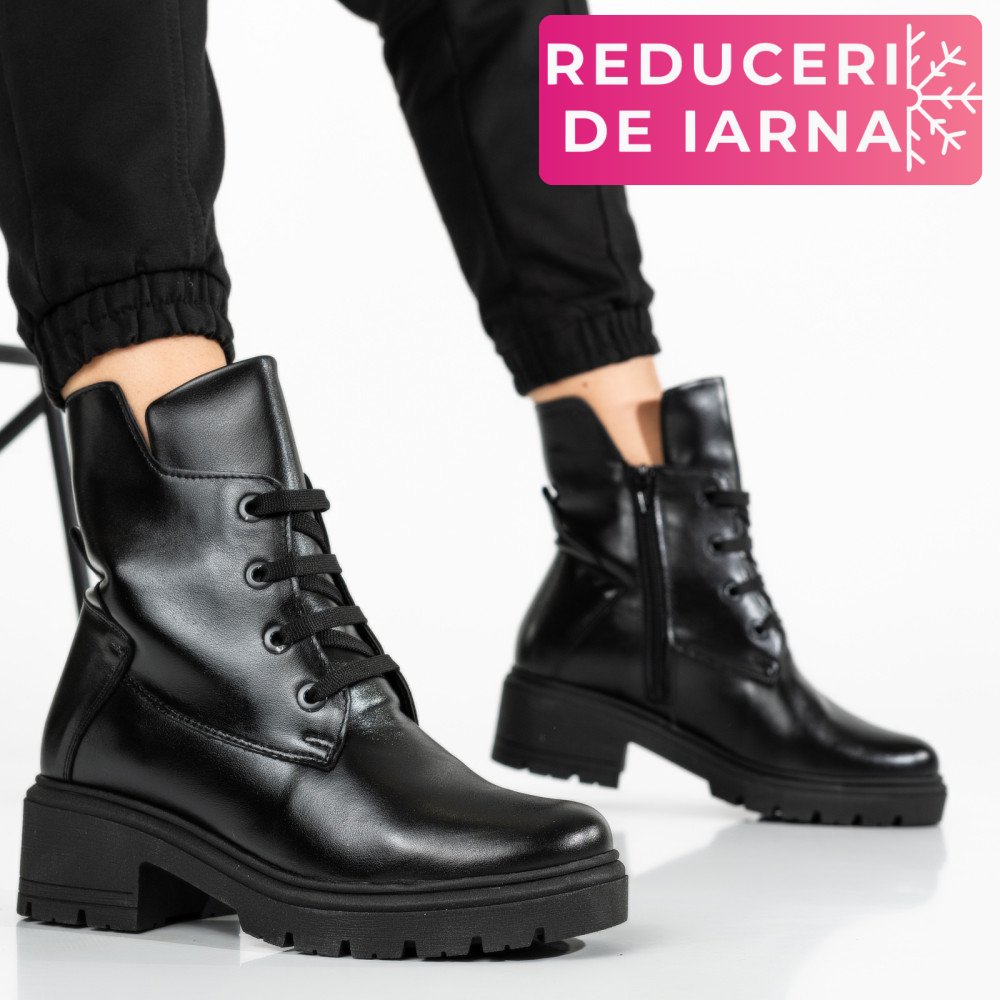 GHETE FEMEI PIELE NATURALA NEGRE 9S7748