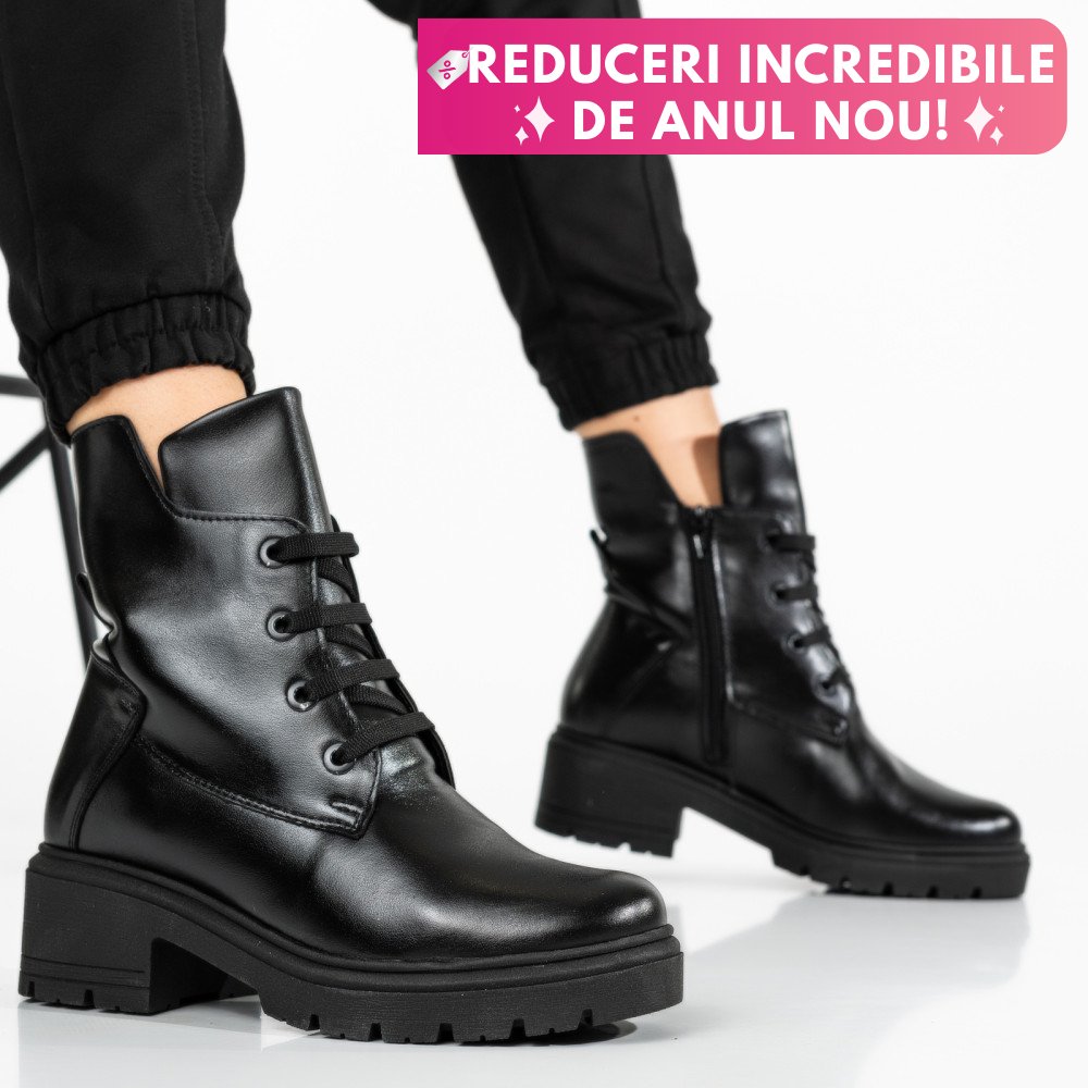 GHETE FEMEI PIELE NATURALA NEGRE 9S7748