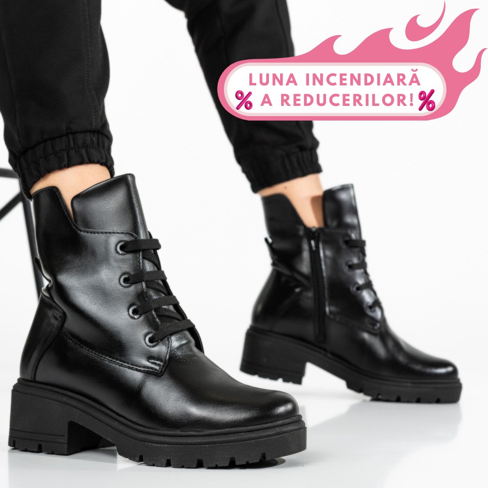 GHETE FEMEI PIELE NATURALA NEGRE 9S7748