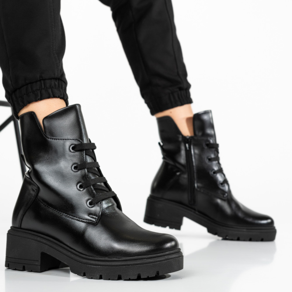GHETE FEMEI PIELE NATURALA NEGRE 9S7748
