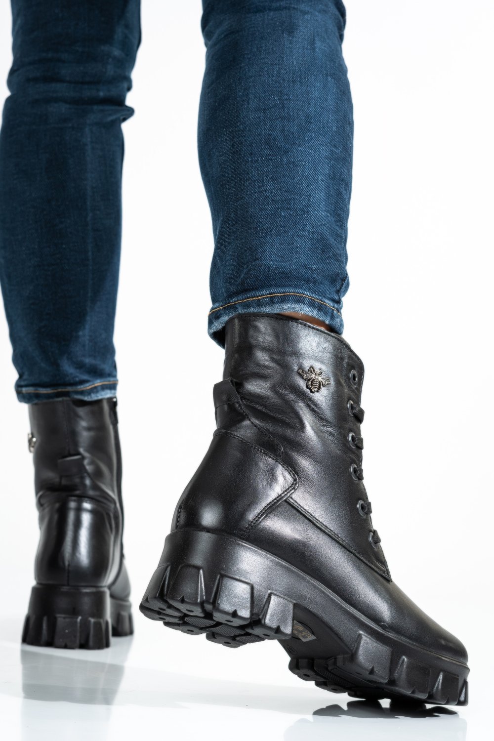 GHETE FEMEI PIELE NATURALA NEGRE 9S7752